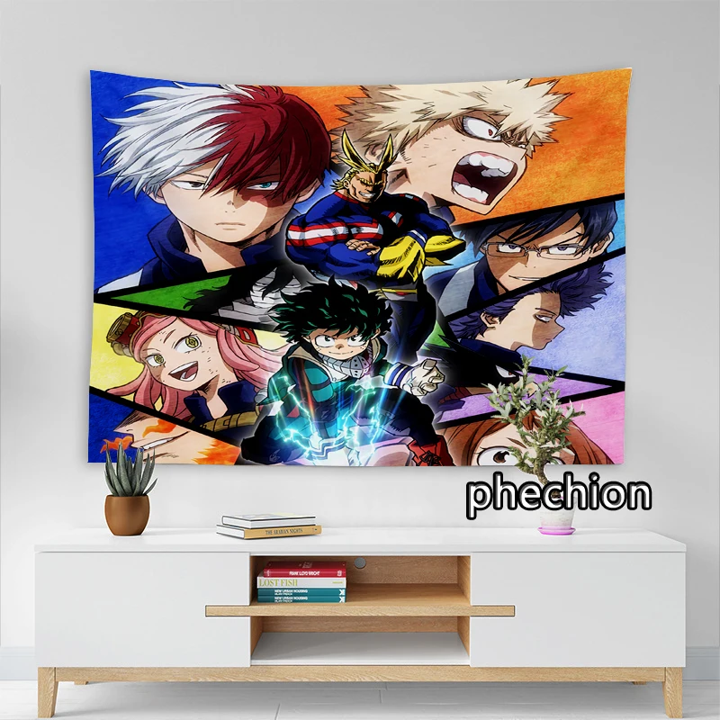 

phechion New Fashion My Hero Academia 3D Print Tapestries Creative Wall Hanging Tablecloth Mural Background Cloth Tapestry K11