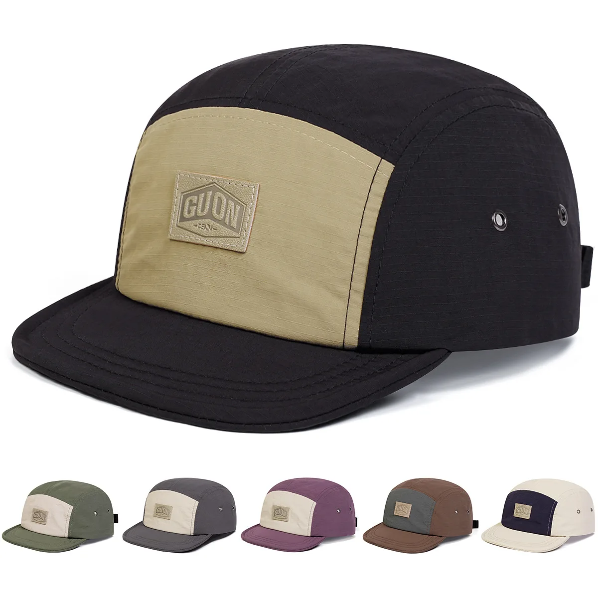 1 Stück Sommer Dünne Atmungsaktive Schnelltrocknende Baseballkappen für Männer Outdoor-Abenteuer Sonnenschutz Kurze Krempe 5-Flap Sportkappen