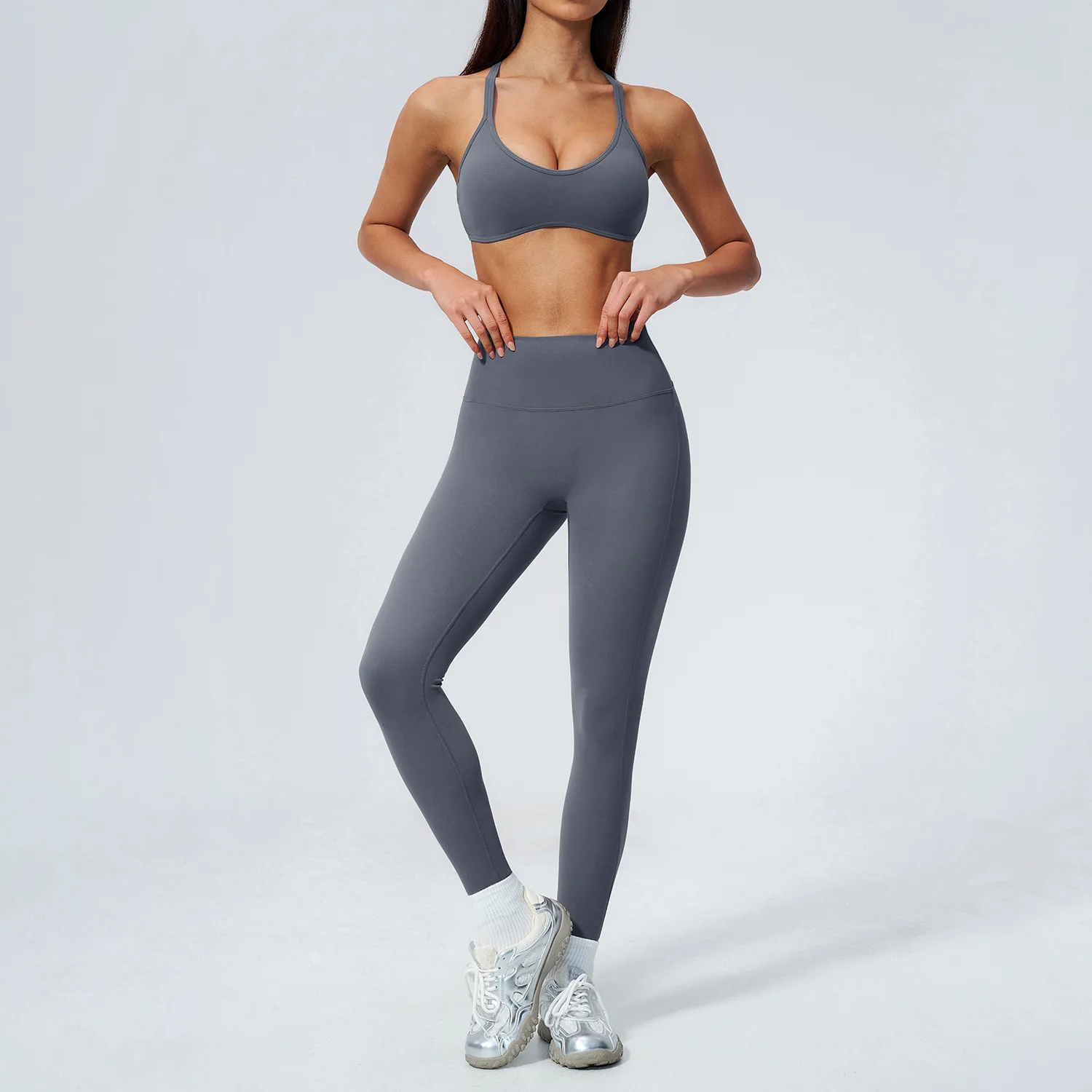 Yoga Suit Women Tracksuit 2pcs Athletic Wear Sports Bra High Waist Leggings Gym Set Fitness Outfits Workout Clothes Sportswear