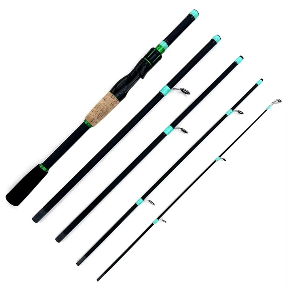 4 Sections Spinning Fishing Rod Spinning Carbon Casting Fishing Rod 1.65m/1.8m/2.1m M Power Carbon Fiber Fishing Pole Winter