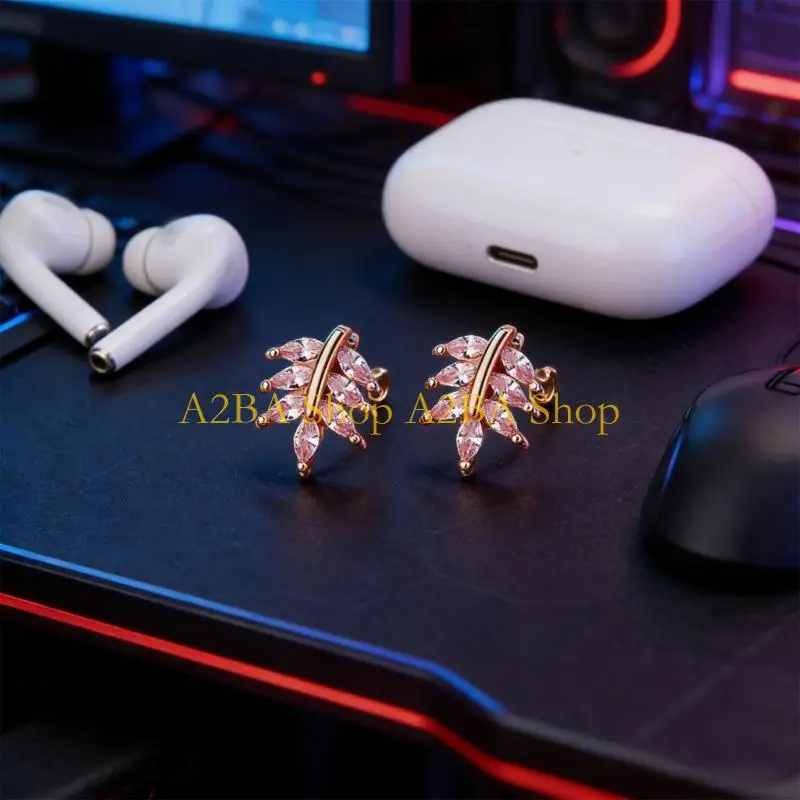 

A2BA сверкающие украшения для наушников, зажимы для ушей, листья, украшения для наушников Freeclip аксессуары для ушных