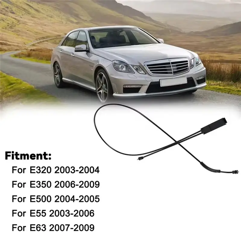 A13F-Car Engine Hood Release Cable Wire For Mercedes Benz E-Class E320 E55 AMG E320 2003 - 2004 Kit 2118800159 211880015964