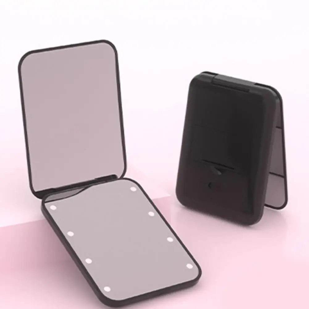 Folding Mirror Portable Folding Vanity Mirror with Led Light Compact Makeup Mirror for Travel Home Use Cosmetic Mirror