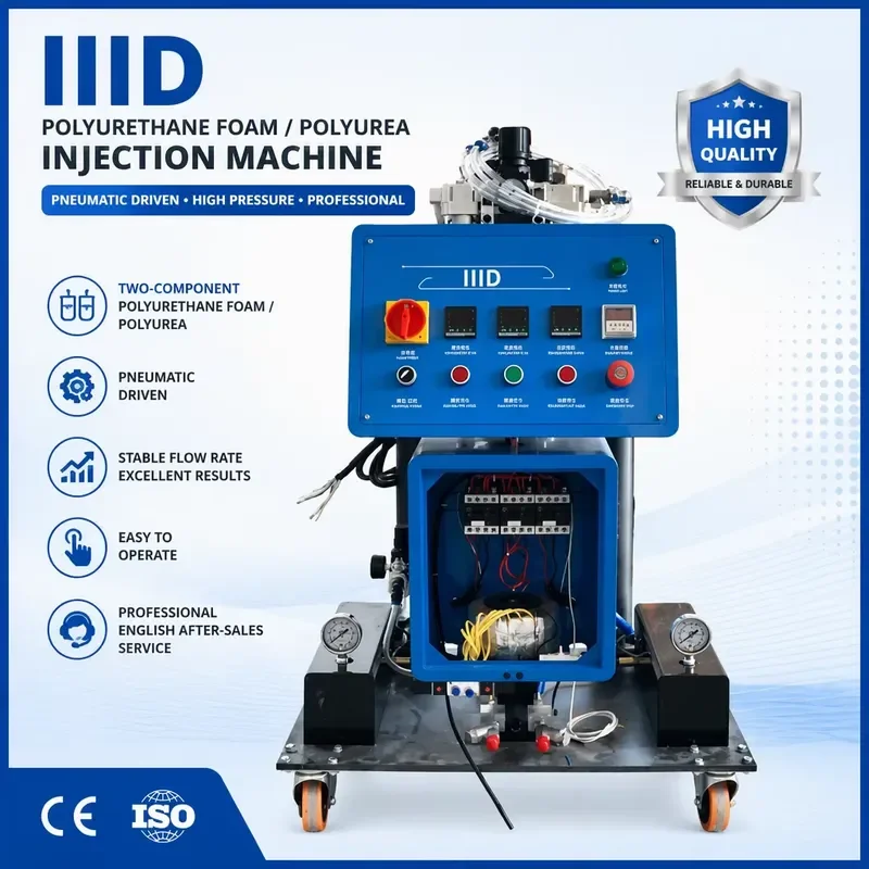 Multi-Component PU Mixing and Pouring Machines with Low VOC Emission Core Components Including Pump and Motor