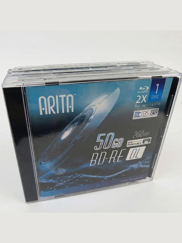 Płyta Blu-Ray BD-RE DL 50 GB 2X BDRE Puste dyski Bluray Dwuwarstwowe, wielokrotnego zapisu, 5 szt. — zdjęcie produktu 6