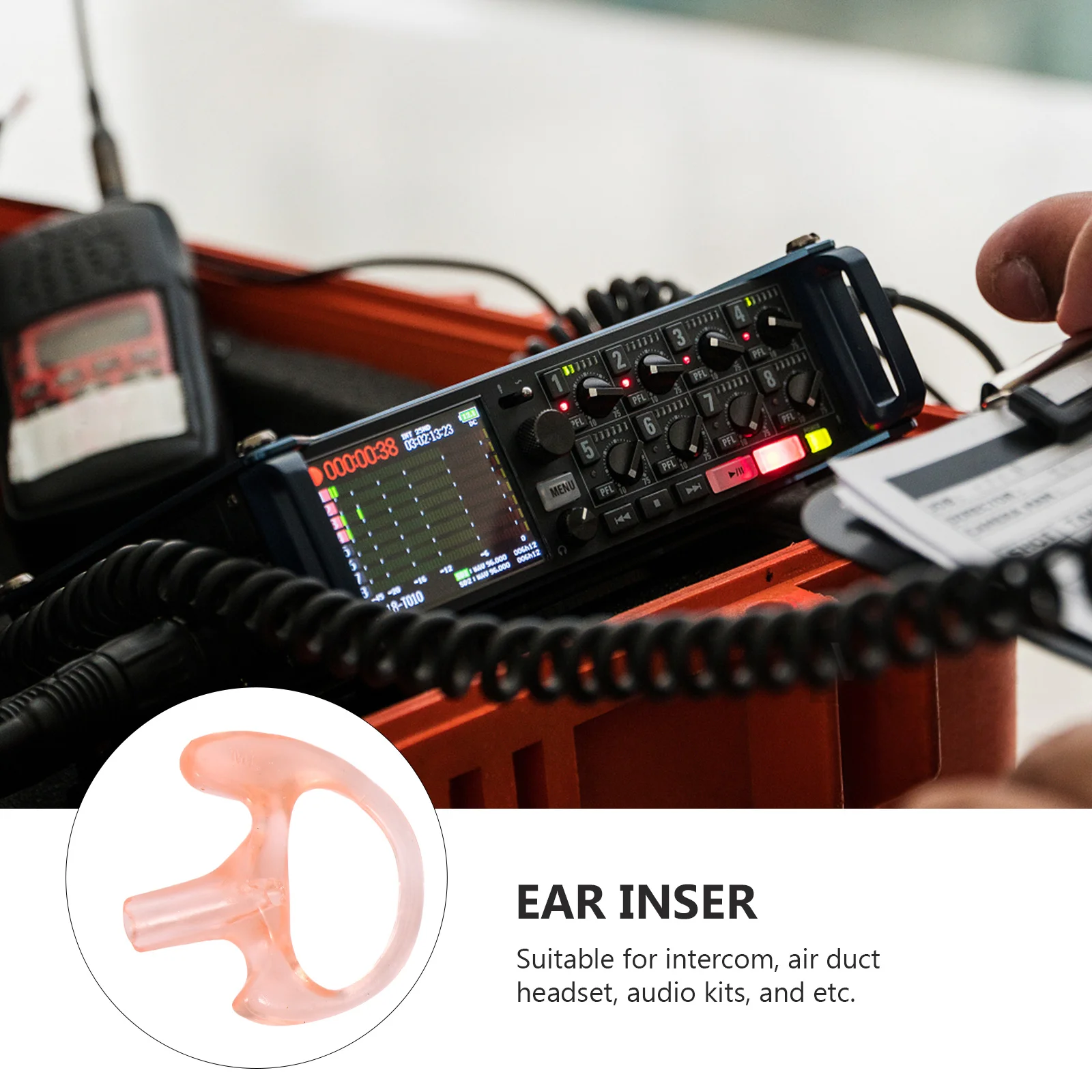 6 قطع من قوالب الأذن بديلة عالية الجودة لمجموعات الصوت لسماعات الرأس بأنبوب الملف الصوتي