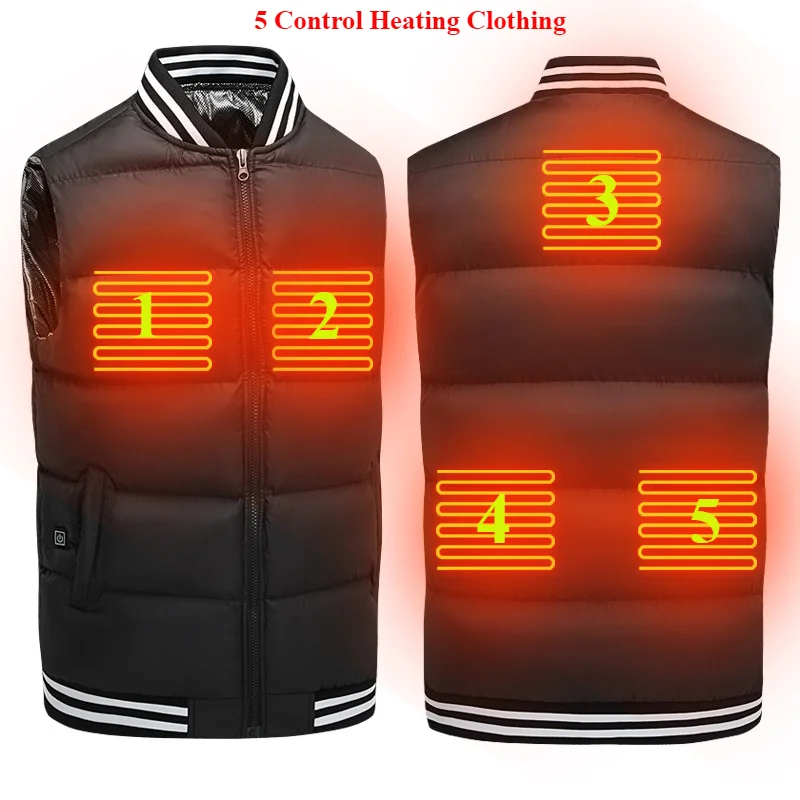 2024 New USB Intelligent Heating Vest with Multi Gear Temperature Control Safe Warm Outdoor Anti Cold Jacket Men's Heating Suit