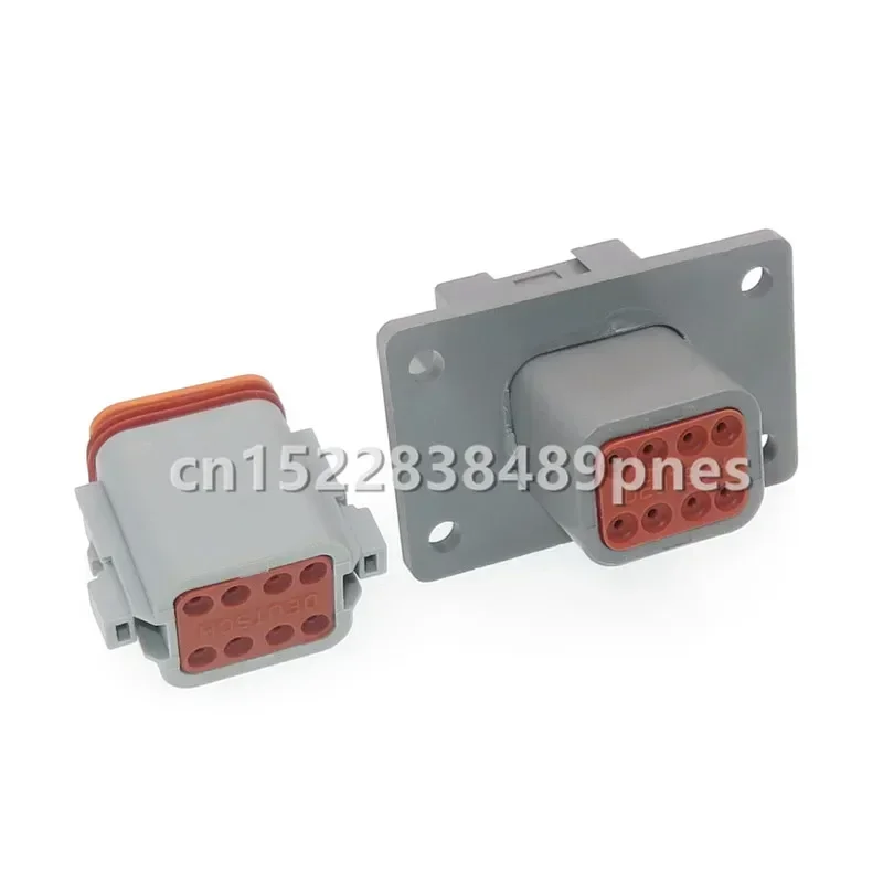 8 Pole DT04-8P-L012 DT06-8S Automotive Large Current Power Sealed Wiring Harness Socket With Flange Wiring Terminal Plug