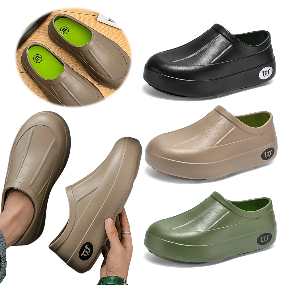 

EVA Chef Shoes Outdoor Safety Shoes Waterproof Comfortable Walking Shoes Non Slip Slip On Nursing Shoes for Hotel Restaurant