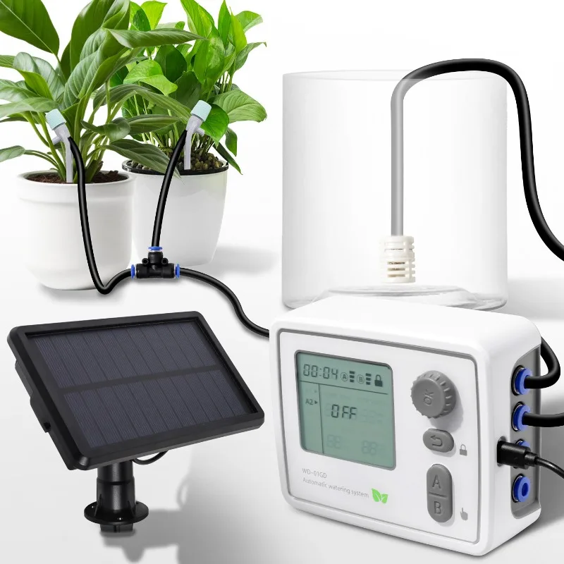 Smart Double Pump Automatic Watering System Timer Drip Irrigation Device Lazy Home Office Potted Plant Self Waterer