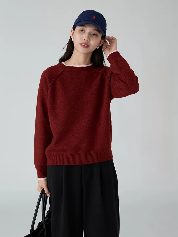 

Dwind Women's Overhead Knitted Sweater Loose round Ne Casual Sle New Arrival Autumn Season Small Size Friendly Faion