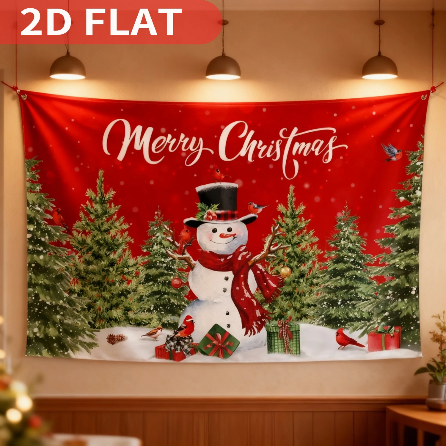 

1pc Christmas Backdrop Merry Christmas Party photo booth props, Durable Polyester, 4x6FT, Xmas Photography Background