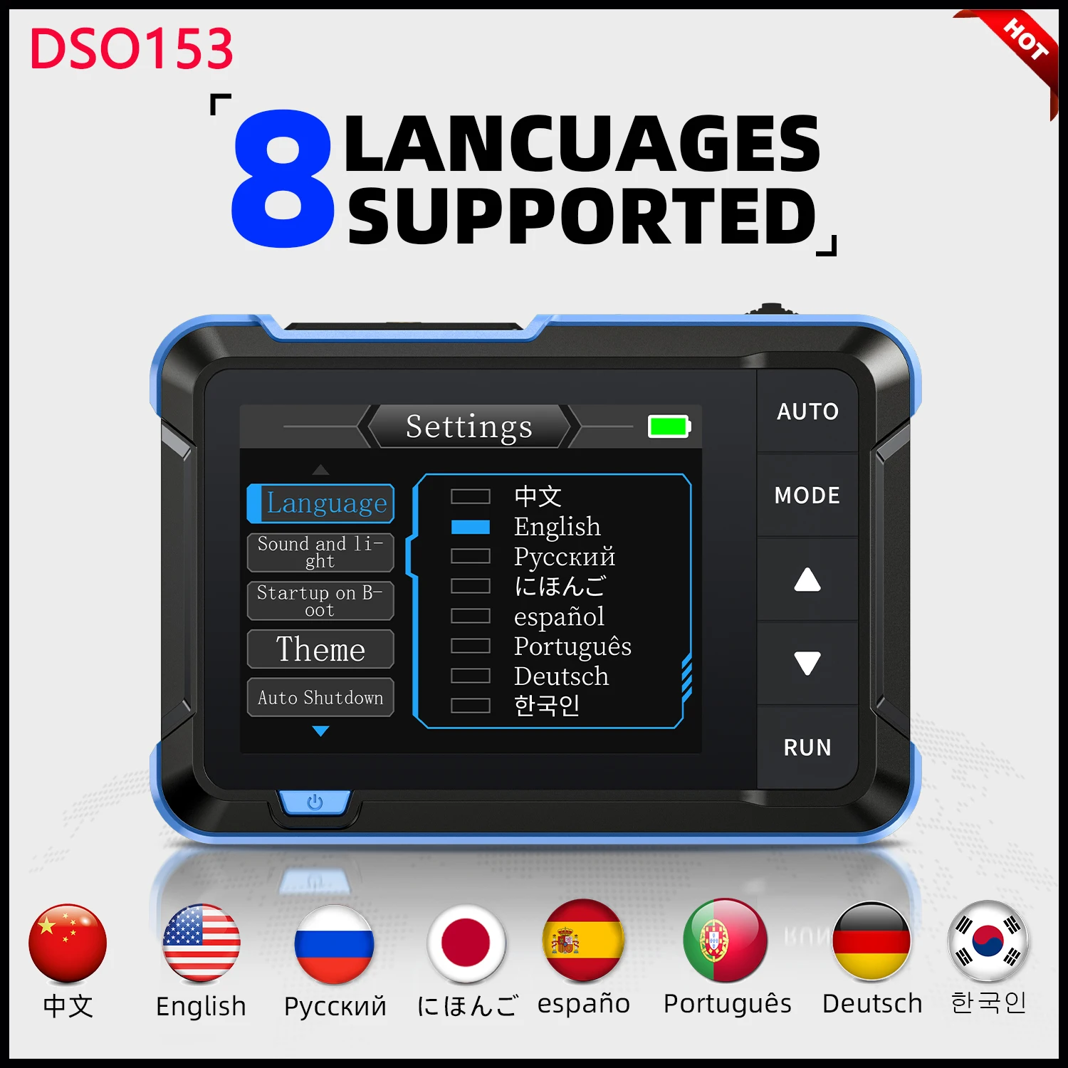 FNIRSI DSO153 Oscilloscope Signal Generator Oscope Meter 1M Bandwidth 5MS/s Sampling Rate Oscillometer Multiple Waveforms