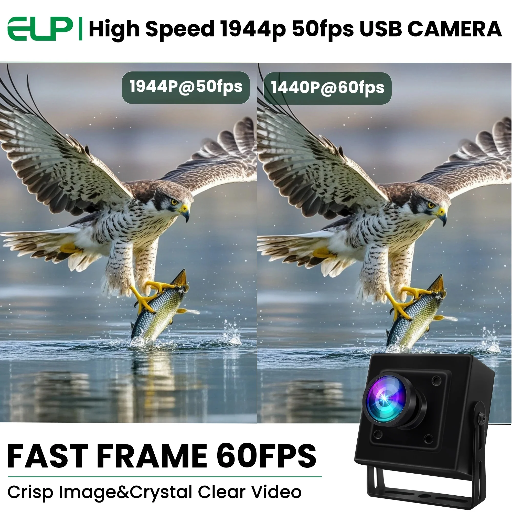 SVPRO Global Shutter USB Camera 5MP 50fps 1080P 60fps High Speed Webcam Wide Angle No Distortion Lens Computer Camera
