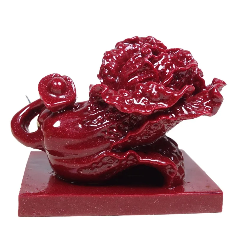 

Factory Direct Delivery Live Supply Cinnabar Decoration People's Wealth Two Wang Cabbage Purple Gold Sand Meet Enrichment Deskto