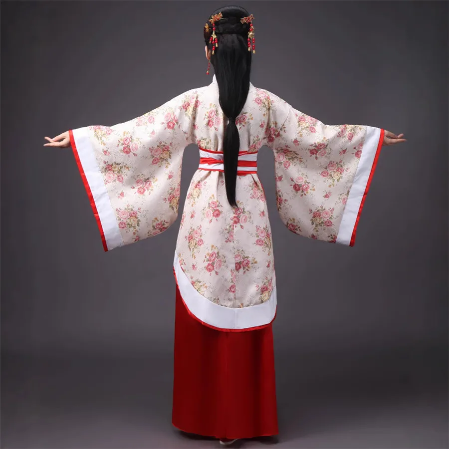 

Платье Ханьфу для женщин, традиционный китайский костюм с градиентом фиолетового и розового цветов, женский карнавальный и хэллоуинский костюм принцессы, косплей-костюм больших размеров