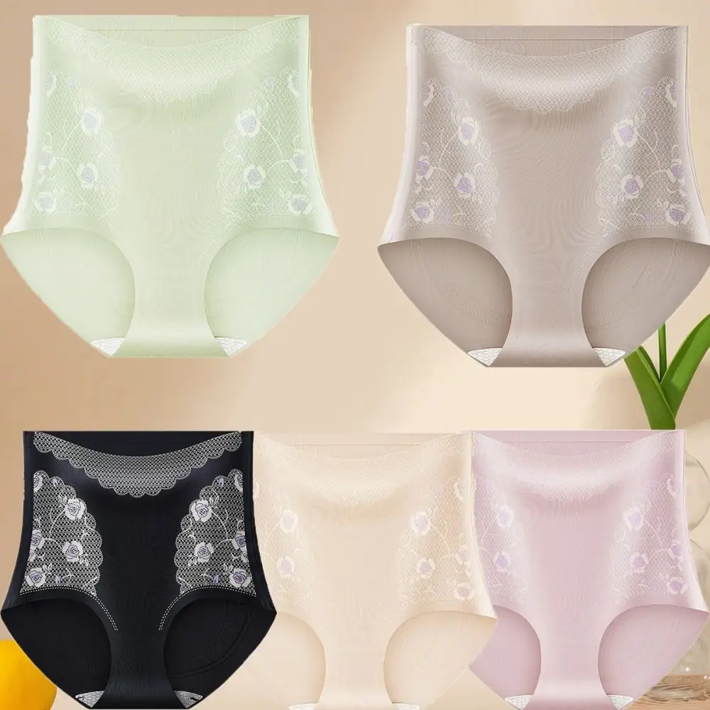 

Breathable Flower Slimming Shapewear Ice Silk Seamless Body Shaping Briefs Shapers Underpants Tummy Control Underwear Female