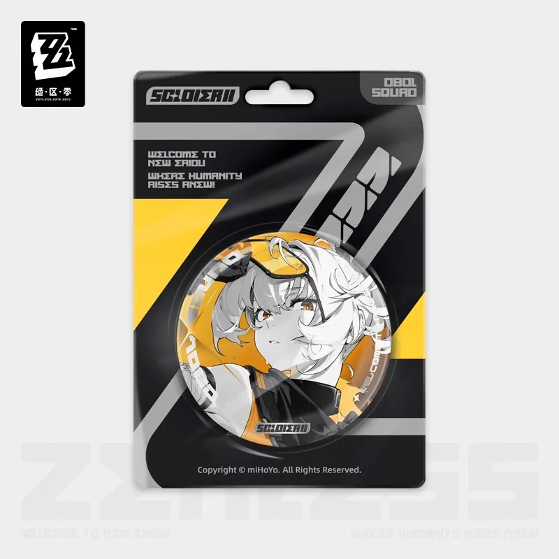 الرسمية miHoYo Zenless Zone Zero Shadow Play Series شارات عاكسة Oboles Team Anime-Game Merchandise Brooch