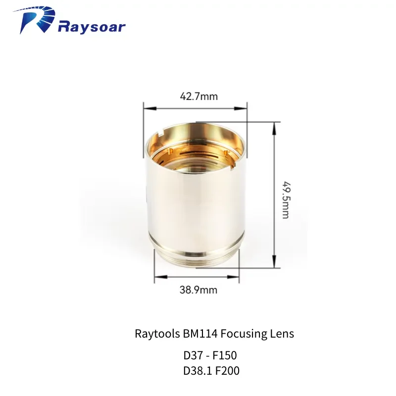 Raysoar D37 F150 D38.1 F200 Focusing Lens Collimating Lens Assembly 120A30700A for Raytools Laser Fiber Laser Head BM114