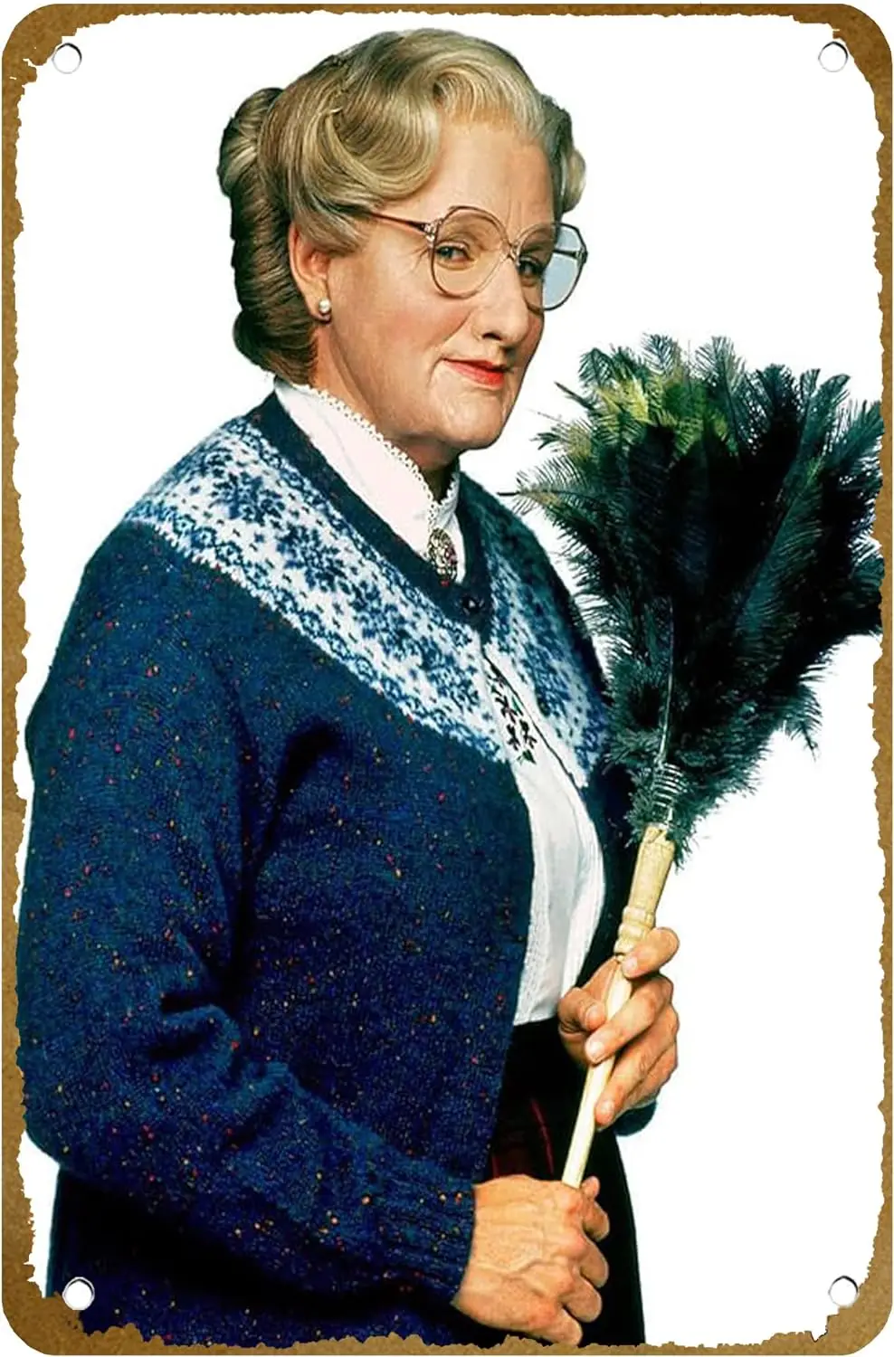 Mrs. Doubtfire Movie Poster Vintage Metal Tin sign Logo Family Club Bar Cafe Bedroom Art Wall Decoration Gift 8x12 inches