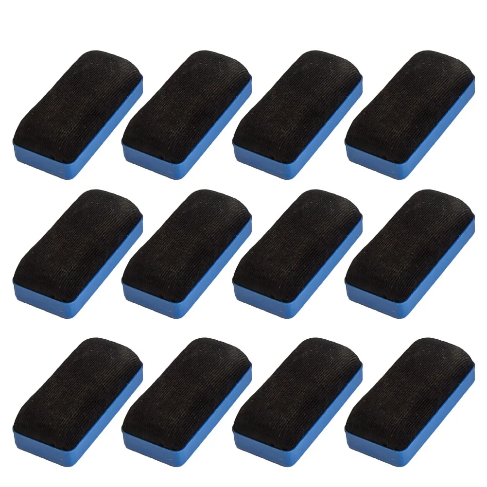 12Pcs Washable Flannel Whiteboard Eraser Magnet Attached for Convenient Storage Streak Free Erasing Performance Office School