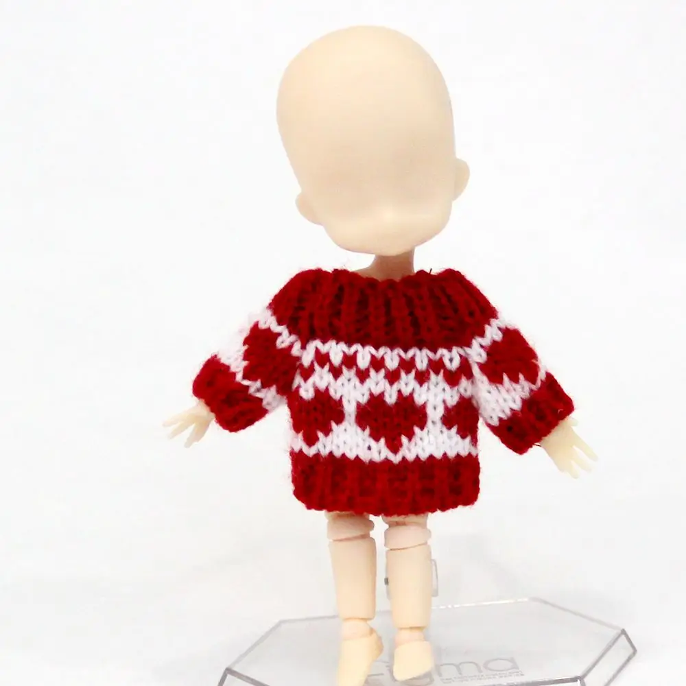 Knitted Sweater Clothes for Doll 16cm Fashion Candy Color Style Clothes Suitable for for Ob11 16cm 17cm Bjd 10cm Dog Doll