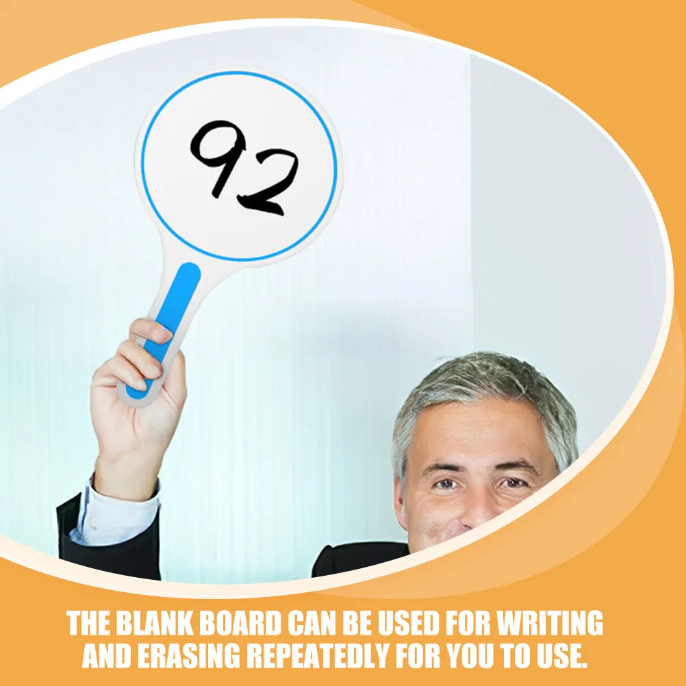 2Pcs Multi-Functional Erasable Whiteboard Paddles Simple Design Long-Lasting DIY Scoring Board Scoreboard Hand Board