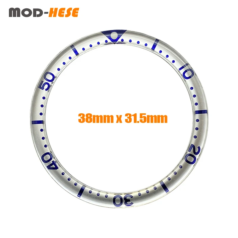 Алюминиевый безель из смолы SKX007, 38 мм, подходит для SKX007 SKX009 SRPD, корпус часов NH35, корпус часов 38 мм x 31,5 мм, вставка безеля