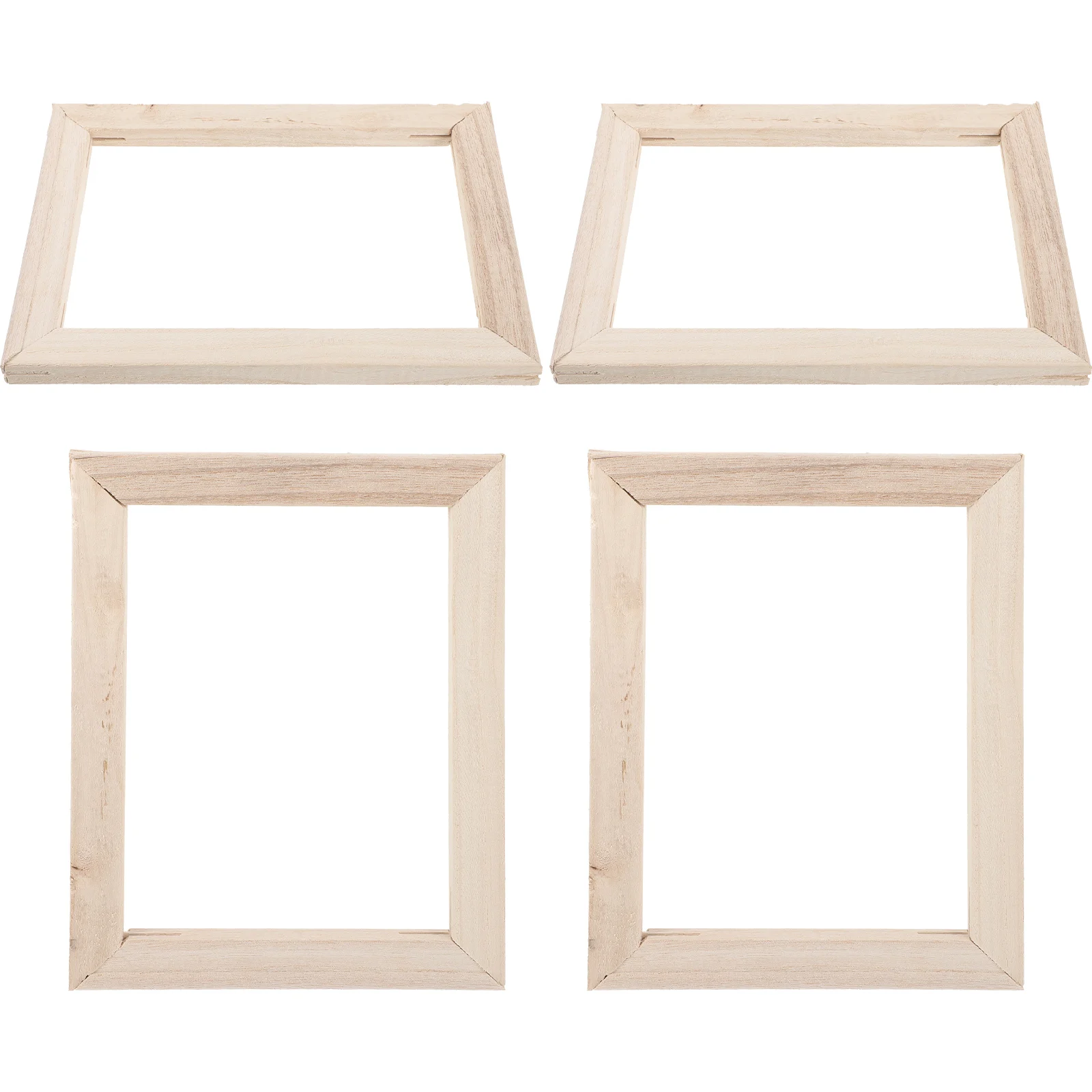 

4 Pcs Oil Painting Canvas Frames Blank for Wall-mounted Wooden Paintingframe Sturdy