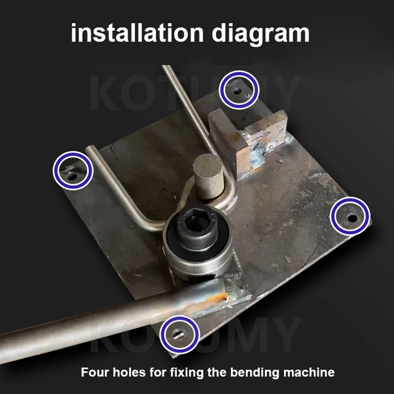 Small Manual Steel Bar Bender Portable Construction Building Bending Rebar Bending Tool Deformed Rod Folding Machine 1MM-8MM