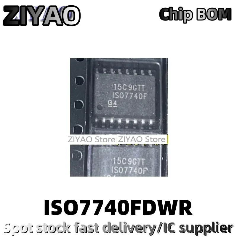 5PCS ISO7740FDWR ISO7740F SOP16 pin chip integrated circuit digital isolator chip