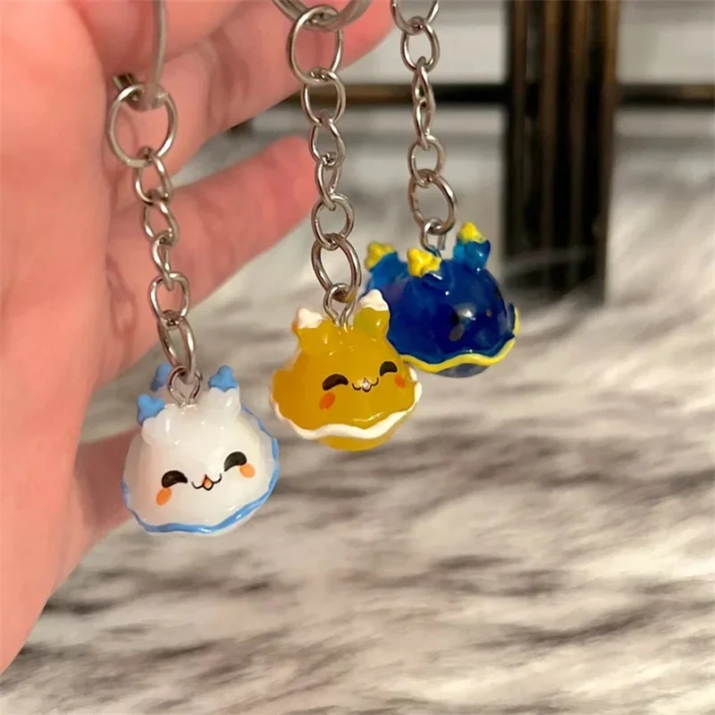 Sea Slug KeyChain -3D Resin Sea Bunny Key Chain - Ocean / Sea Animal Key Chain -Cute Fashion 2022 New