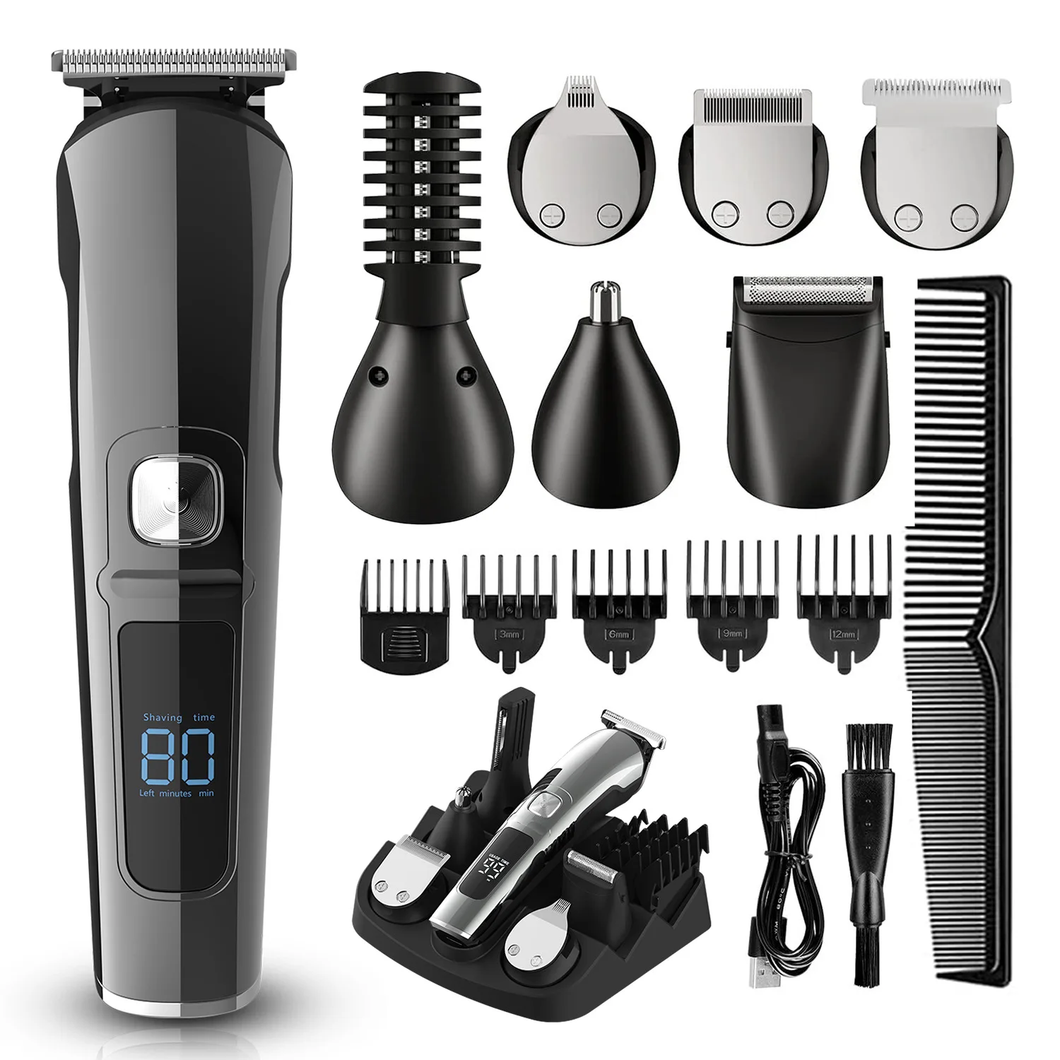 Wholesale Home Use Electric Hair Clippers Multifunctional Body Shaver Set Washable Electric Trimmer for Oily Hair