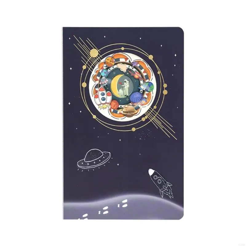 C90C Novelty Notebook สำหรับศิลปินนักศึกษา, Space Wonderland Notebook วารสาร 120 หน้าด่างสำหรับการเขียนภาพร่างการวาดภาพ