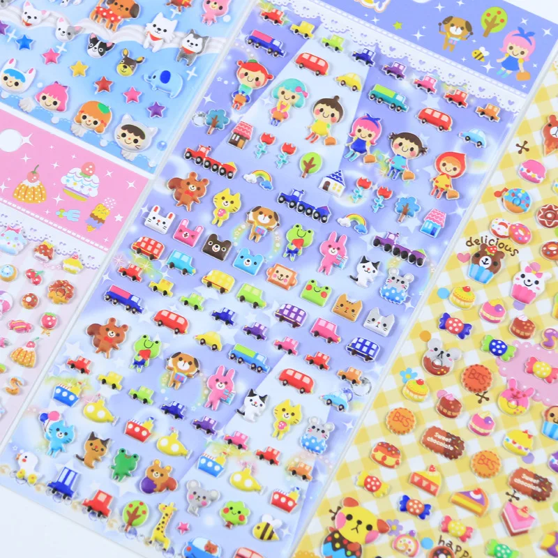 1 pc New Arrival Cute Mini Animals Puffy 3D Stickers DIY Scrapbooking Sticker Diary Stationery Decorative Supply