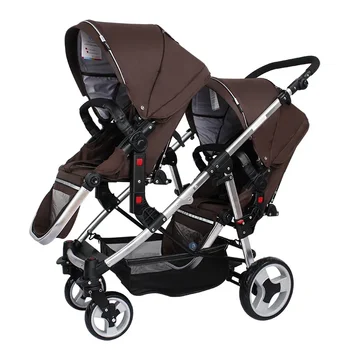 Twin Kinderwagen faltbarer Kinderwagen High View Kinderwagen sitzen oder hinlegen Doppel Multifunktion wagen Baby produkte Kinderwagen Wagen