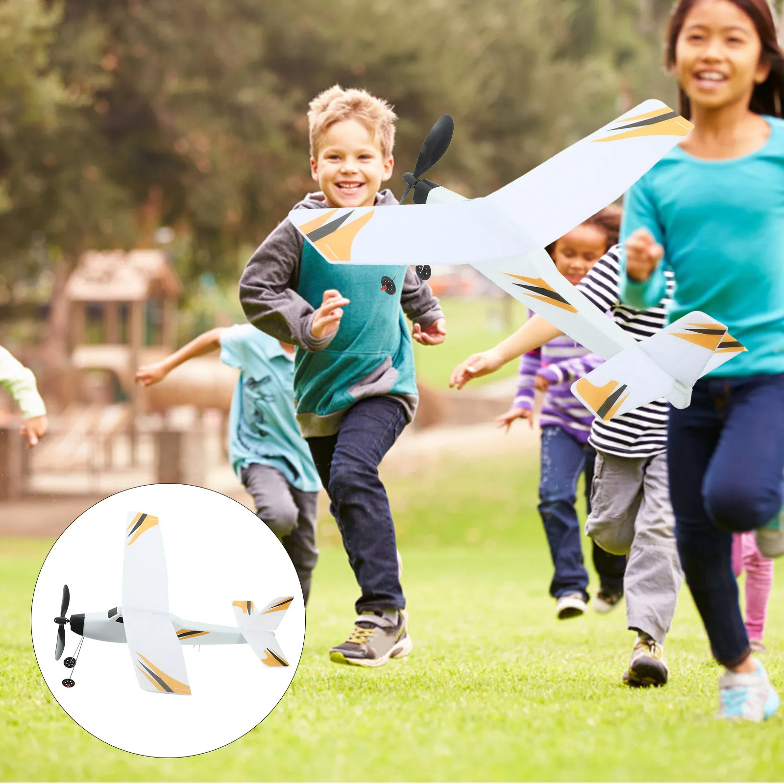 

1Set Rubber Band Powered DIY Assembly Aircraft Glider Kids Outdoor Flying Plane Educational Gift Rubber Band Airplanes