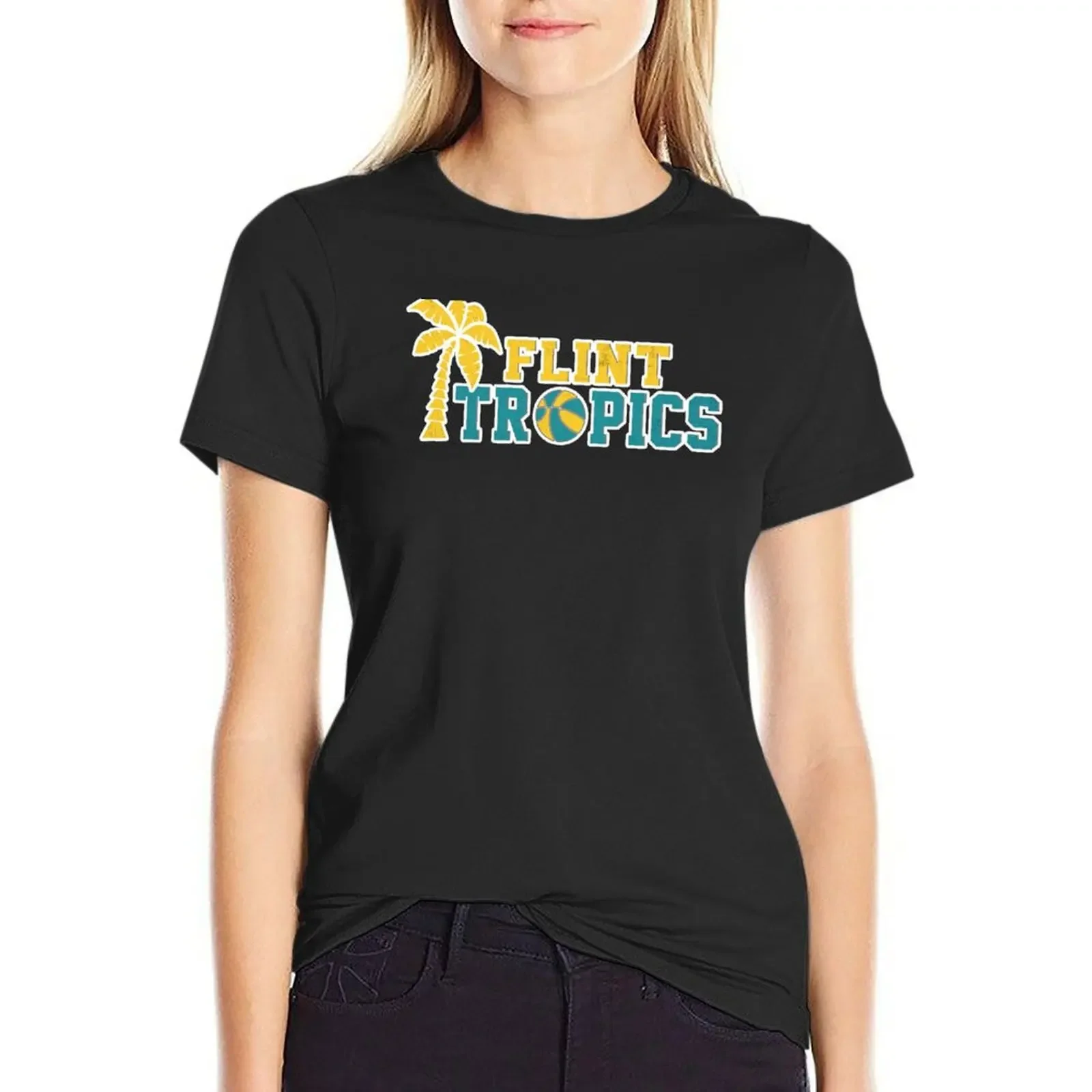 

Retro Flint Tropics Megabowl Champions Vol.1 T-Shirt vintage clothes customs Blouse new edition plain t shirts for Women
