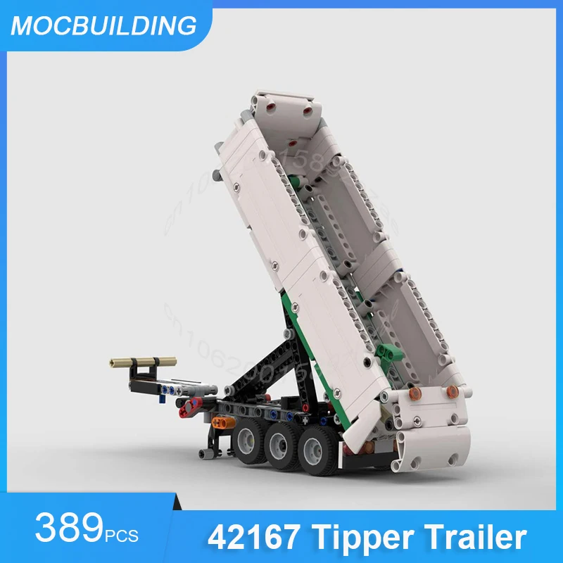 MOC Building Blocks 42167 Tipper Trailer & Wheeled Excavator & European Truck Model DIY Assemble Bricks Transportation Toys Gift