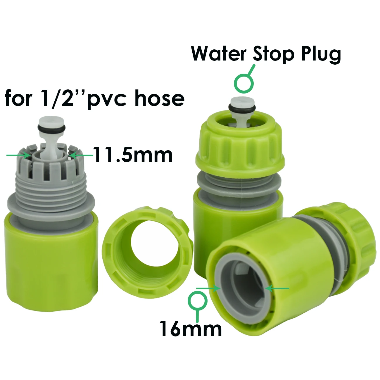 SPRYCLE szklarnia 10 sztuk 1/2 3/4 cala podlewanie kran Adapter woda ogrodowa 16mm złącze rury węża szybkozłącze naprawa