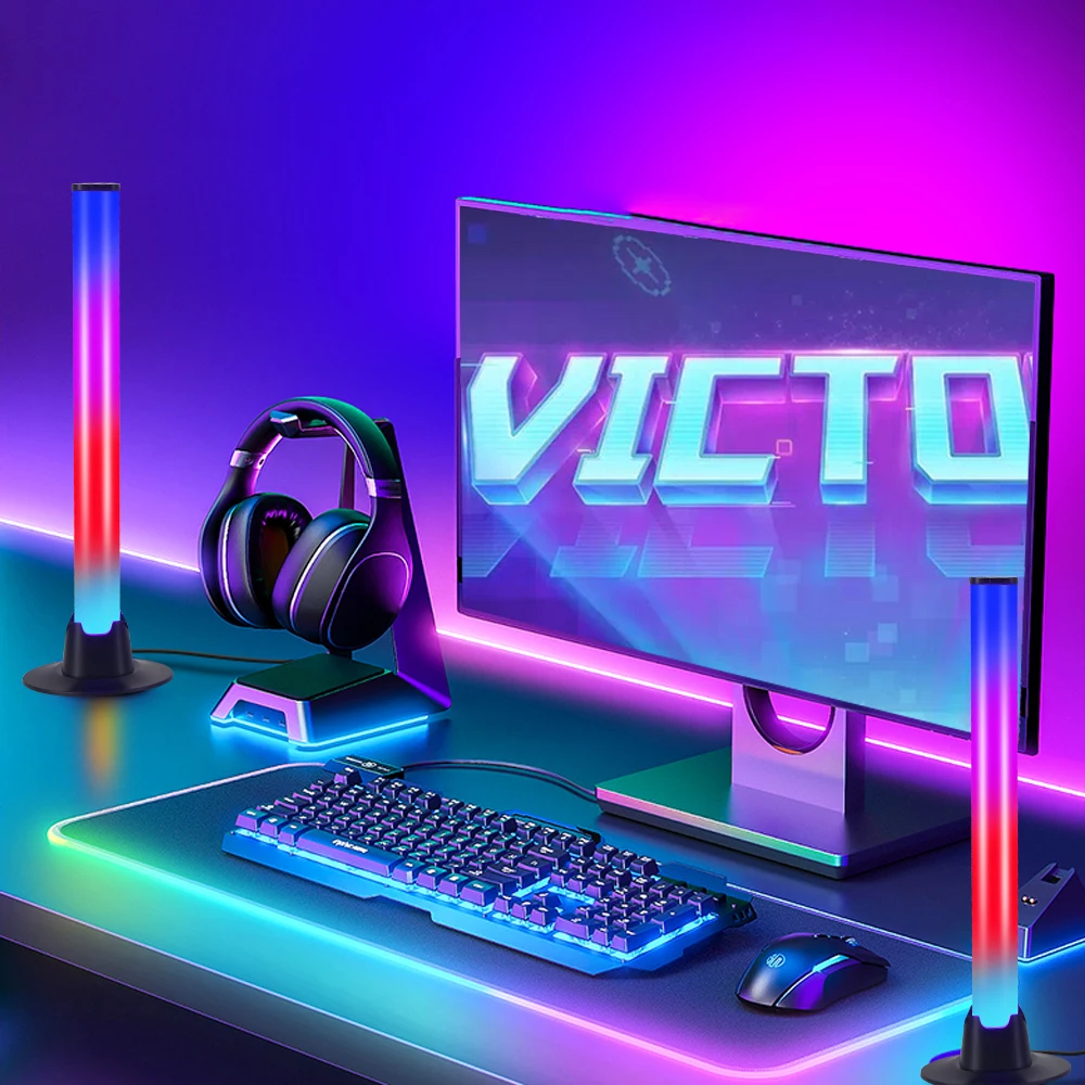 Bluetooth Desktop Atmosphere Light Voice Control Pickup Rhythm Light Music Lamp LED Light RGB Colorful Night Light