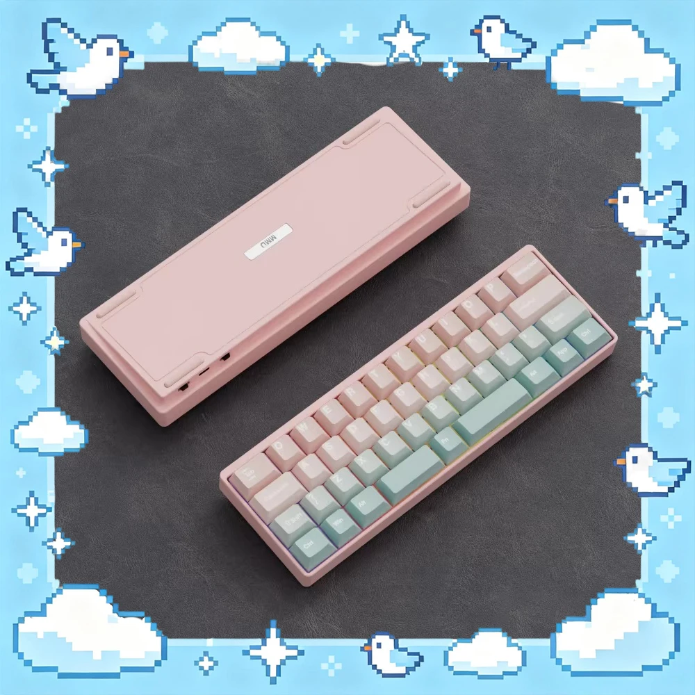 MMD KM40 V2 Mechanical Keyboard Tri mode Wireless O-Ring Structure Gamer Keyboards Three Mode RGB 2000mAh Battery Life PC Gifts