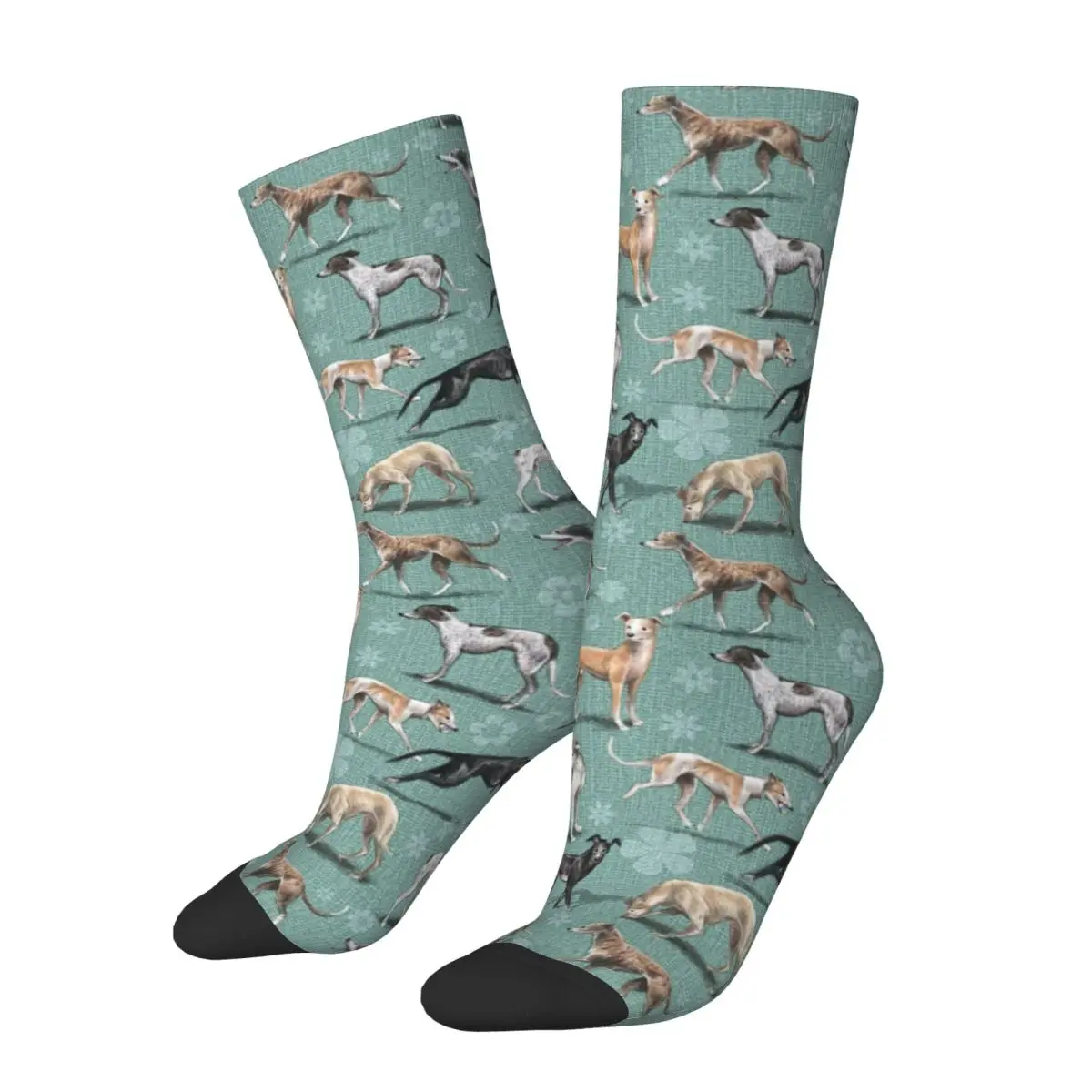 Autumn Winter Cool Women Men The Greyhound Socks Whippet Sighthound Dog Breathable Middle Tube Socks