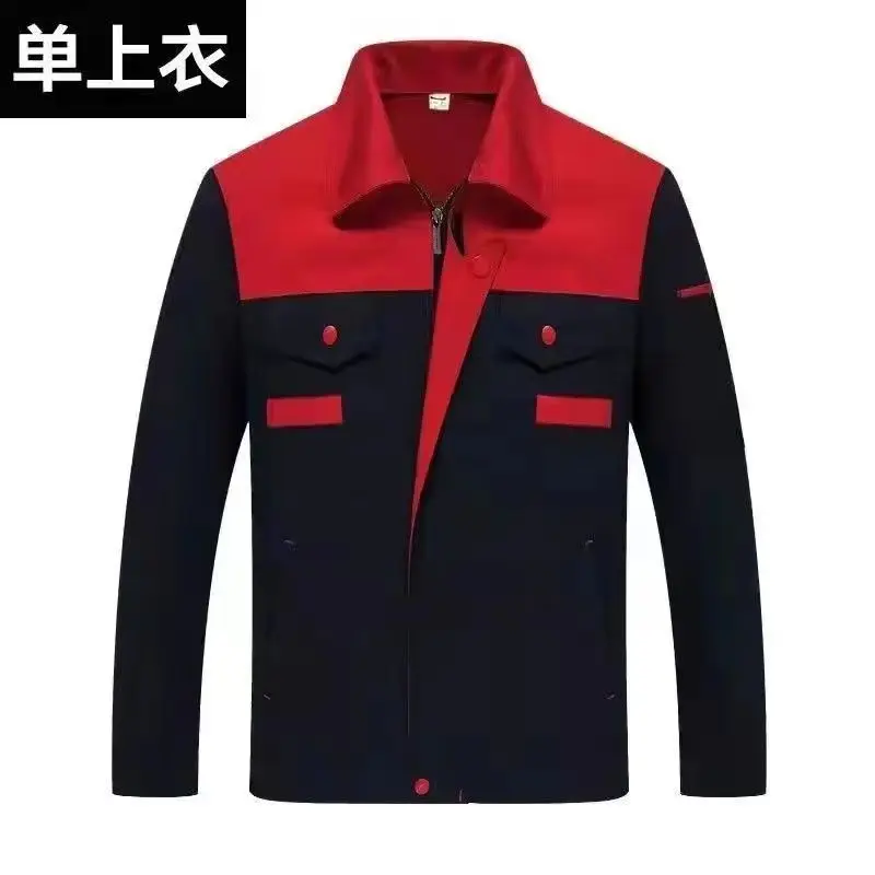 Men Women Short Sleeve Work Coat Workshop Shirts Motor Mechanic Uniform with Two-pocket T-shirts Man Workshop Overalls Top