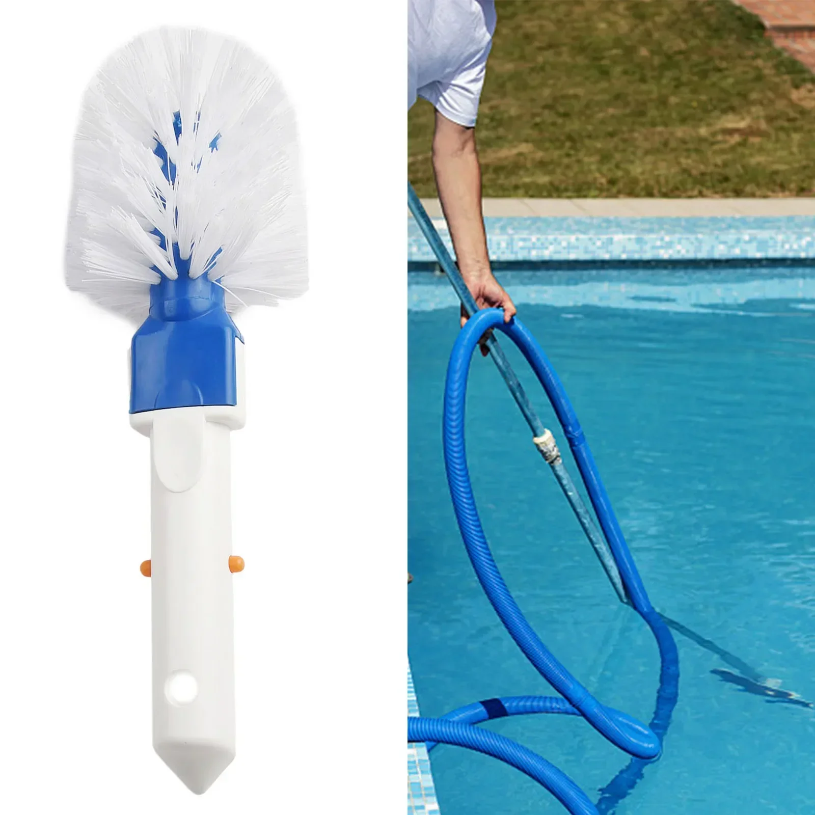 

For Swimming Pool Cleaning For Cleaning Spa Pond Pool Corner Brush Easy To Install For Above-Ground Round Brushes