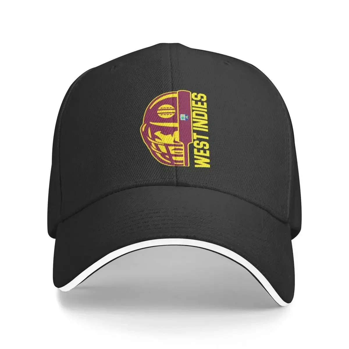 

Cricket West Indies Fan Helmet Ball And Bat Design Baseball Cap Male hat beach hat Christmas Hat Mens Tennis Women's