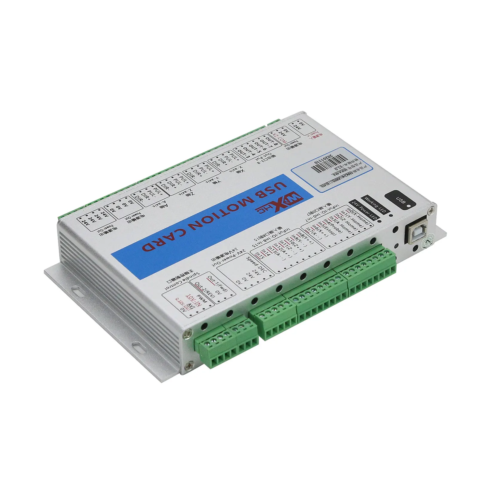 USB 2MHz Mach4 CNC 4-axis Motion Control Card Splitter Machine Center