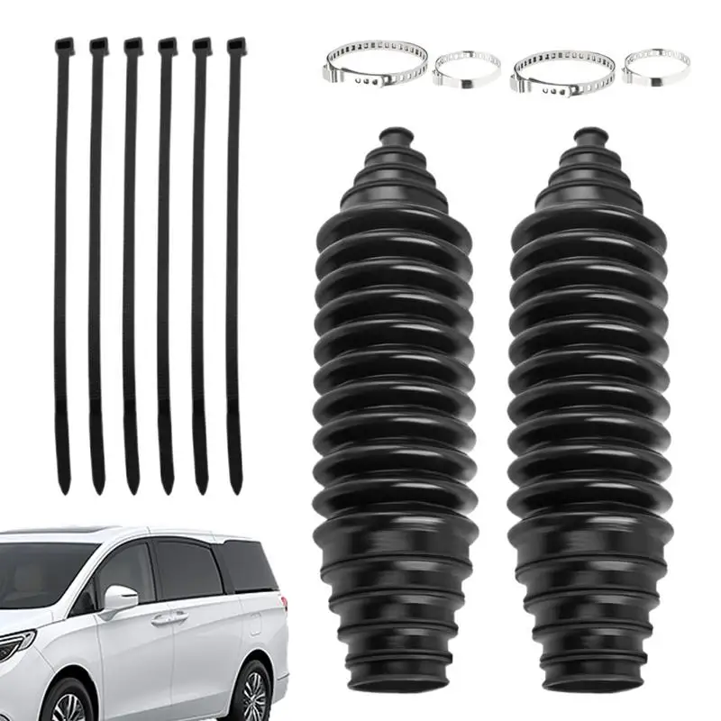 Tie Rod Boots 12-Piece Front Steering Rack Boot Silicone Bellow Boots Steering Rack Bellows Boots Wear-Resistant Tie Rod End