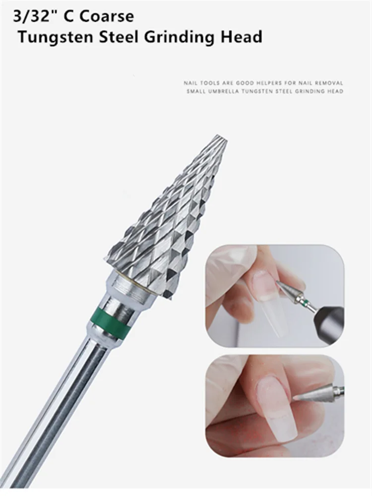 1PC Tungsten Steel Grinding Head in shaped inverted cone Quick Removal Pre-processor Dead Skin Removal Engraving Drill Bit Manic