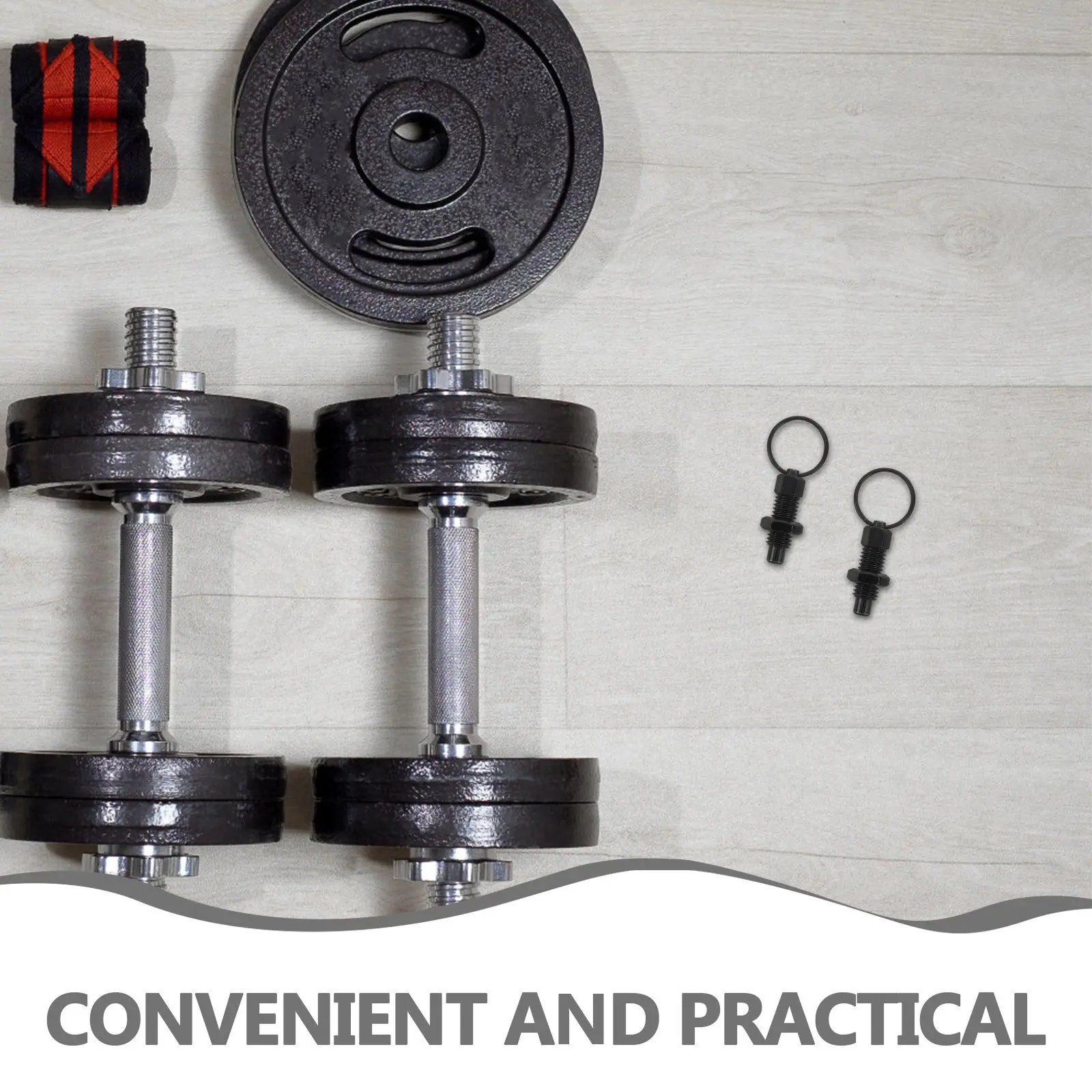 2Pcs Fitness Equipment Pull Pin Stainless Steel Spring Plunger Non-Locking Ergonomic Knob Quick Adjustment Weight Bench
